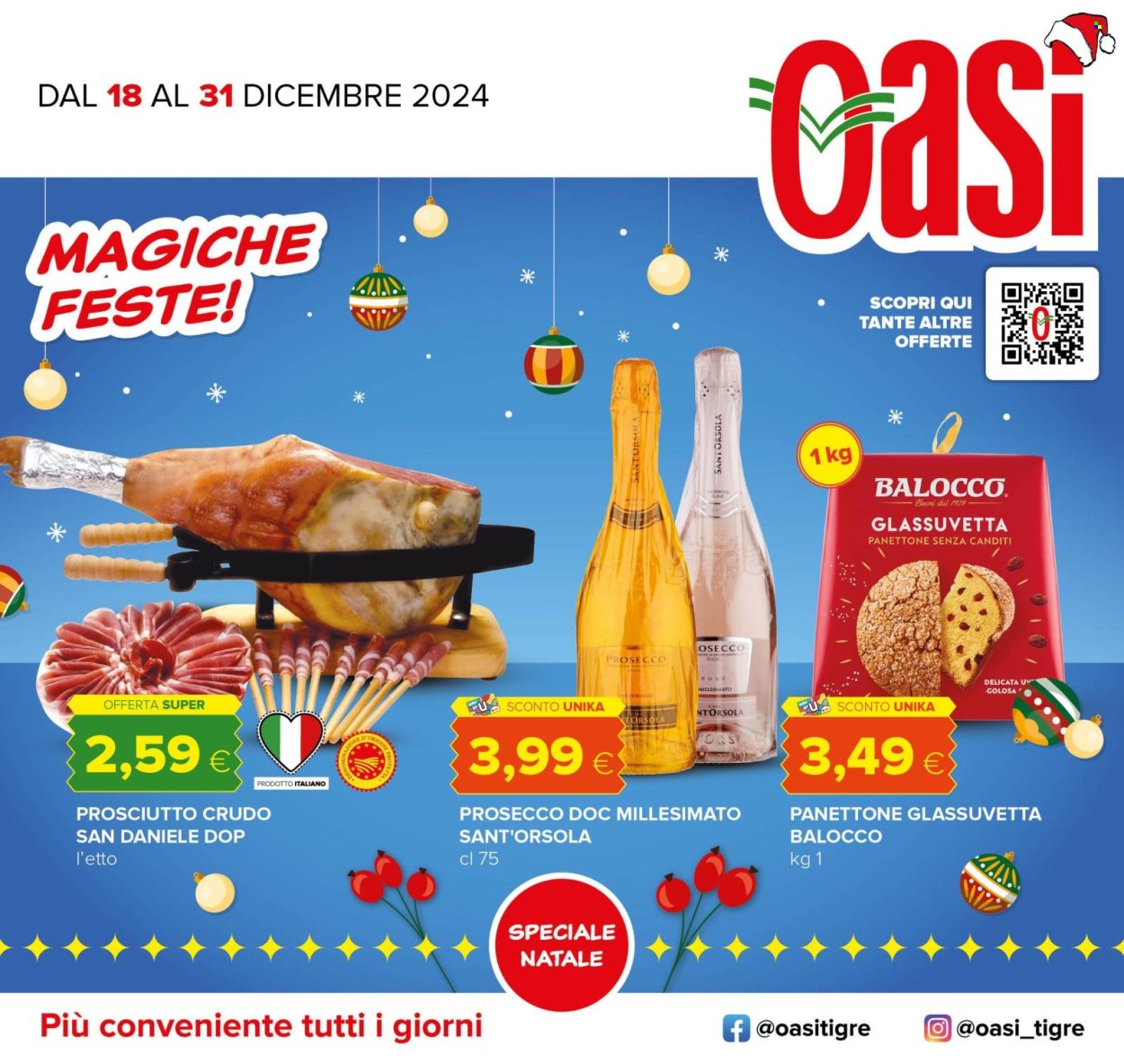 Volantino Oasi - 18/12/2024 - 31/12/2024. Pagina 1