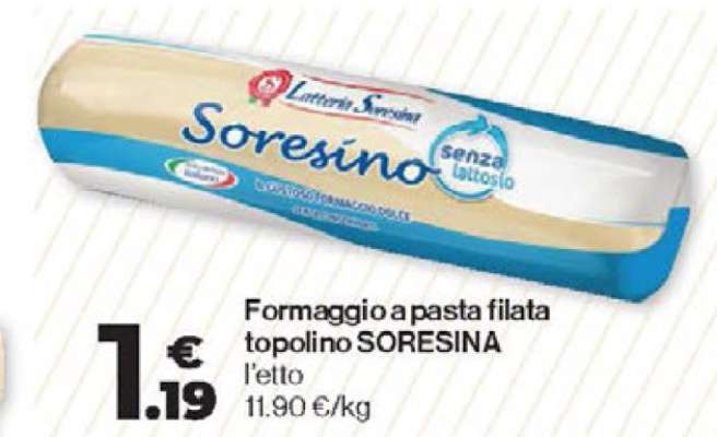 Formaggio a pasta filata topolino SORESINA