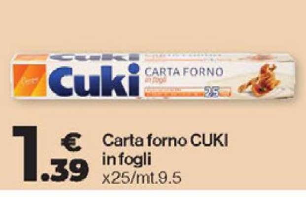 Carta forno CUKI in fogli