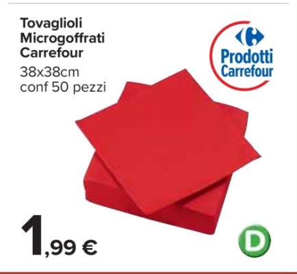 Tovaglioli Microgoffrati Carrefour