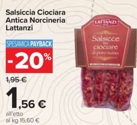 Salsiccia Ciociara Antica Norcineria Lattanzi