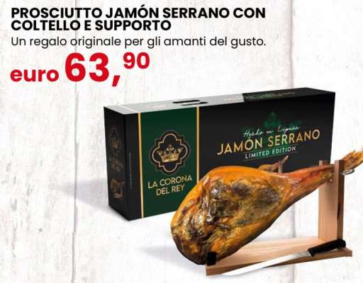 Prosciutto Jamón Serrano Con Coltello E Supporto