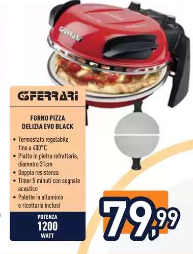 FORNO PIZZA DELIZIA EVO BLACK