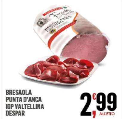 Bresaola Punta D'Anca IGP Valtellina Despar