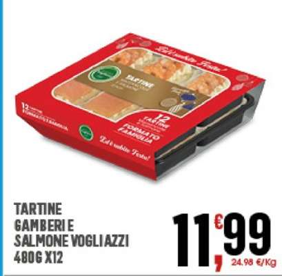 TARTINE GAMBERI E SALMONE VOGLIAZZI