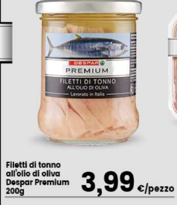 Filetti di tonno all’olio di oliva Despar Premium