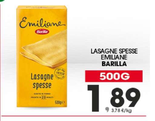 LASAGNE SPESSE EMILIANE BARILLA