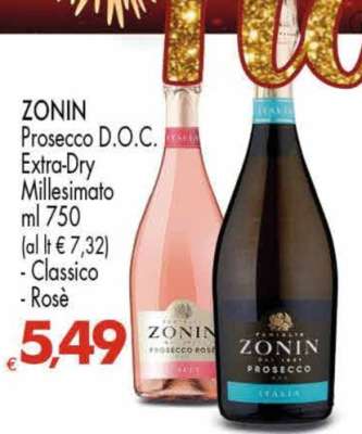 ZONIN Prosecco D.O.C. Extra-Dry Millesimato