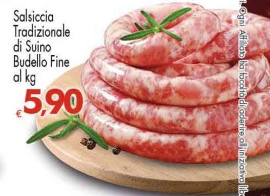 Salsiccia Tradizionale di Suino Budello Fine