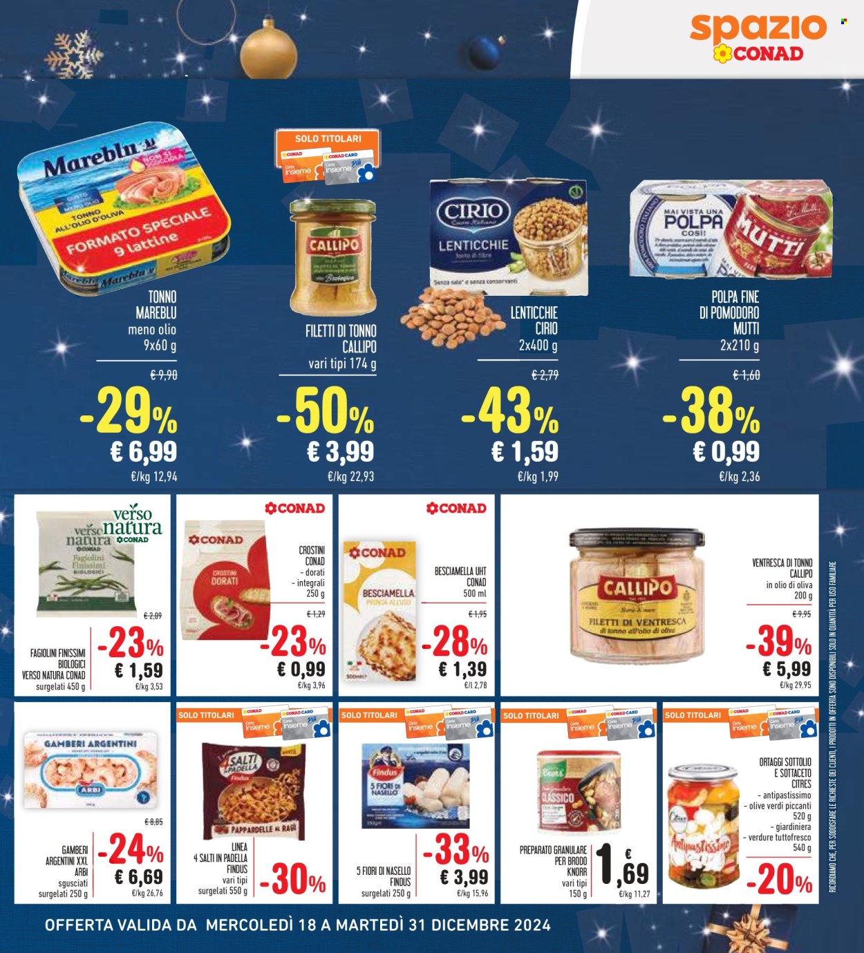 Volantino Spazio Conad - 18/12/2024 - 31/12/2024. Pagina 1