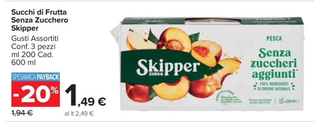 Succhi di Frutta Senza Zucchero Skipper