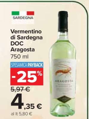 Vermentino di Sardegna DOC Aragosta