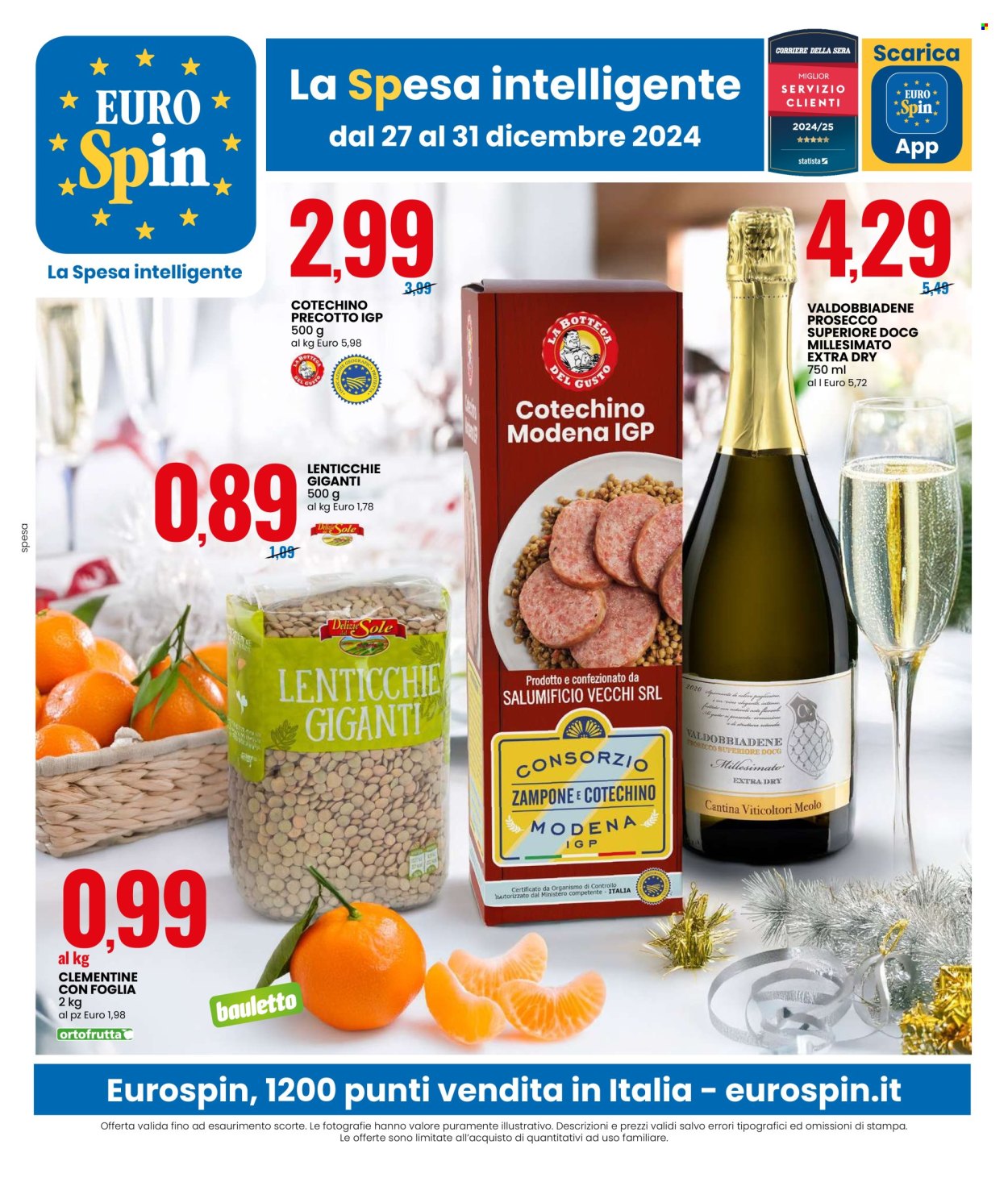 Volantino EuroSpin - 27/12/2024 - 31/12/2024. Pagina 1