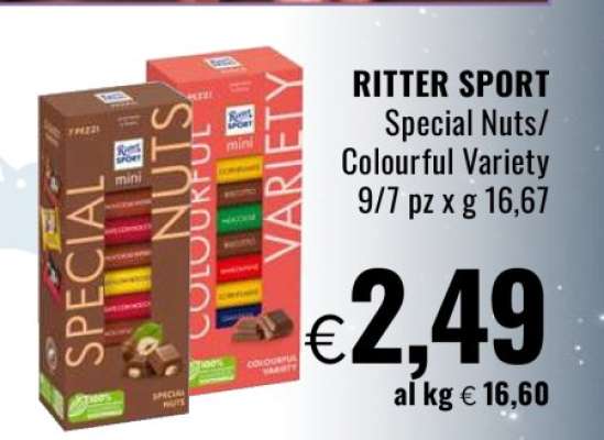 RITTER SPORT Special Nuts/Colourful Variety