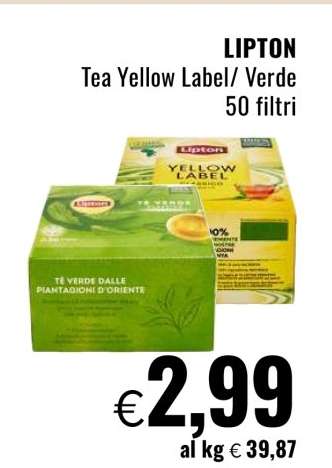 LIPTON Tea Yellow Label/ Verde