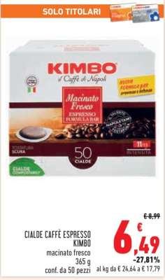 Cialde Caffè Espresso Kimbo