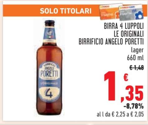 Birra 4 Luppoli Le Originali Birrificio Angelo Poretti