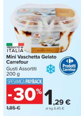 Mini Vaschetta Gelato Carrefour