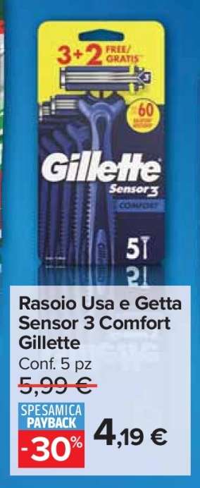 Rasoio Usa e Getta Sensor 3 Comfort Gillette