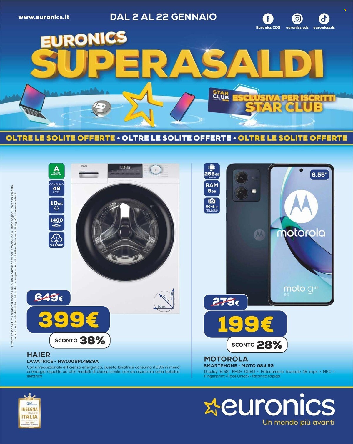 Volantino Euronics - 2/1/2025 - 22/1/2025. Pagina 1