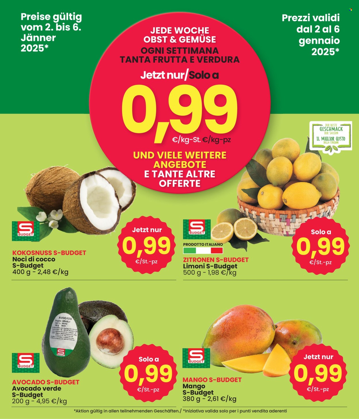 Volantino Eurospar - 2/1/2025 - 6/1/2025. Pagina 1