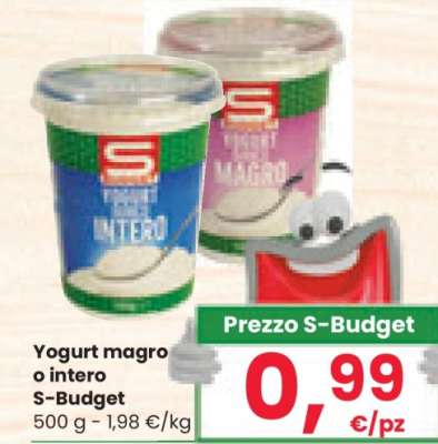 Yogurt magro o intero S-Budget