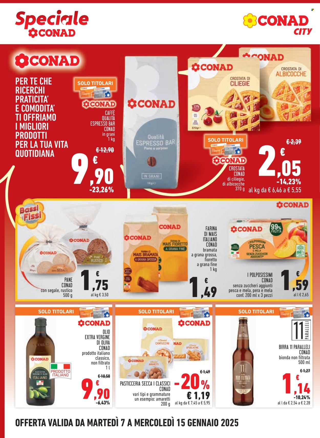 Volantino Conad City - 7/1/2025 - 15/1/2025. Pagina 1