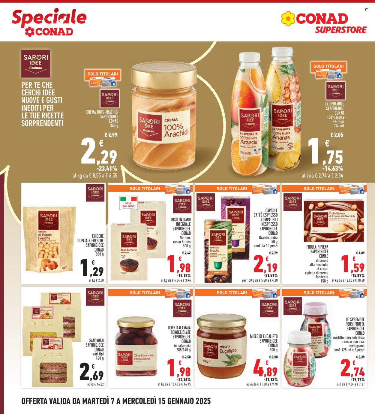 Volantino Conad Superstore - 7/1/2025 - 15/1/2025. Pagina 1