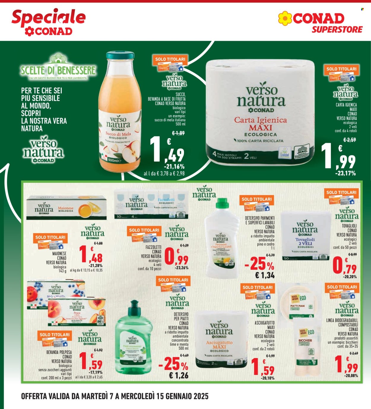 Volantino Conad Superstore - 7/1/2025 - 15/1/2025. Pagina 1