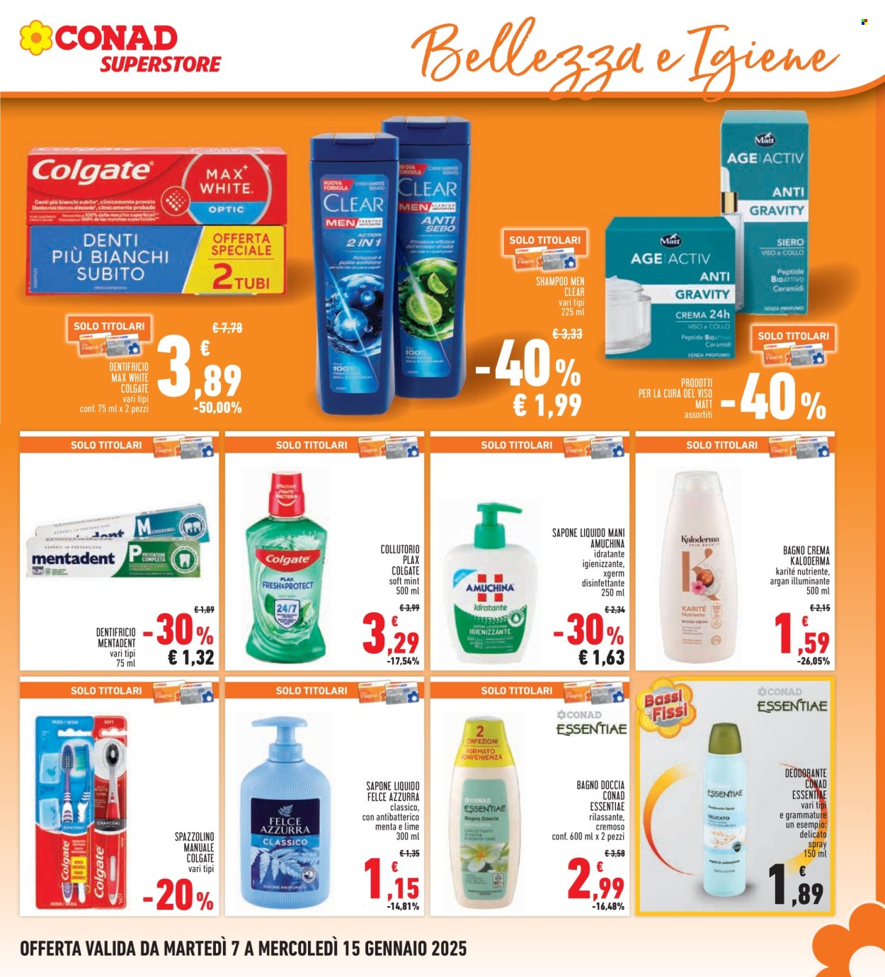 Volantino Conad Superstore - 7/1/2025 - 15/1/2025. Pagina 1