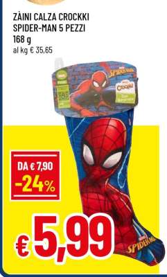 Zàini Calza Crockki Spider-Man 5 Pezzi