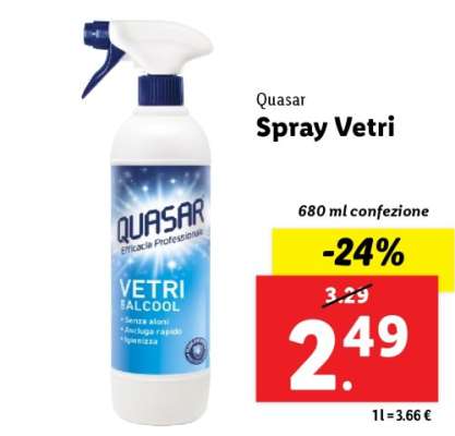 Quasar Spray vetri