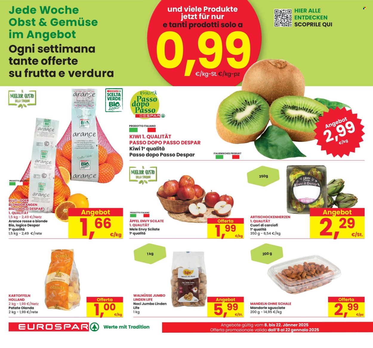 Volantino Eurospar - 8/1/2025 - 22/1/2025. Pagina 1