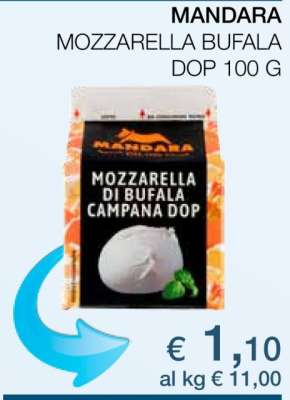 MANDARA MOZZARELLA BUFALA DOP 100 G