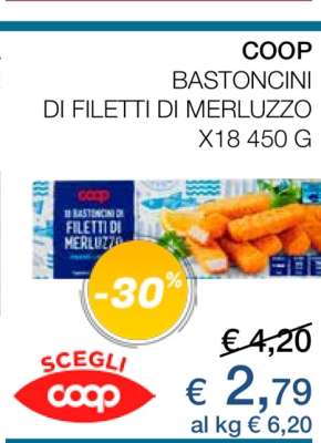 COOP Bastoncini di Filetti di Merluzzo