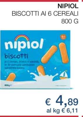 Nipiol Biscotti ai 6 Cereali