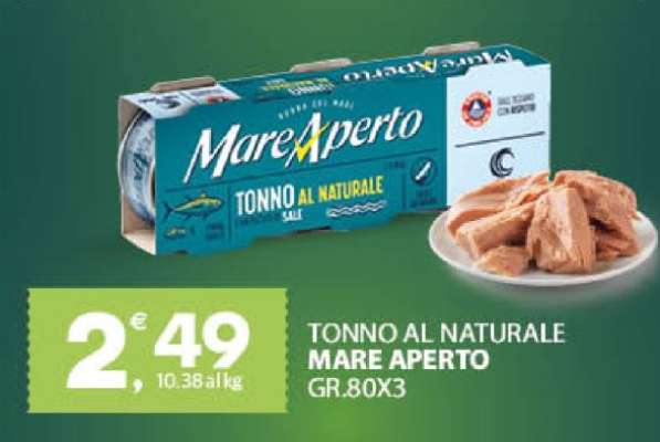 TONNO AL NATURALE MARE APERTO GR.80X3