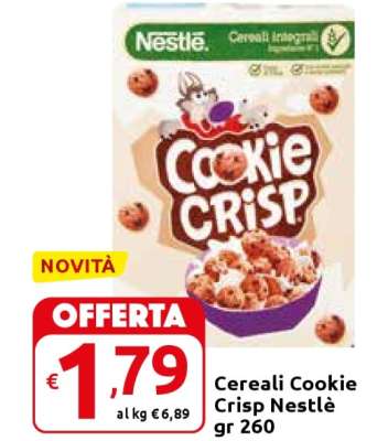 Cereali Cookie Crisp Nestlè gr 260