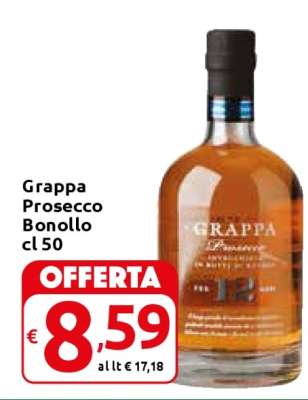 Grappa Prosecco Bonollo cl 50