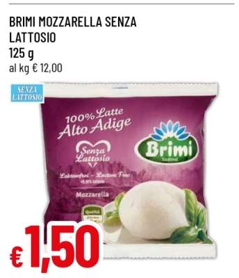 BRIMI MOZZARELLA SENZA LATTOSIO