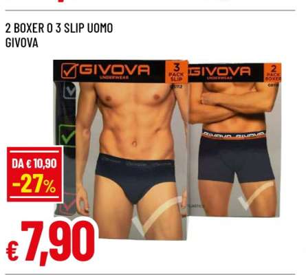 2 Boxer o 3 Slip Uomo Givova