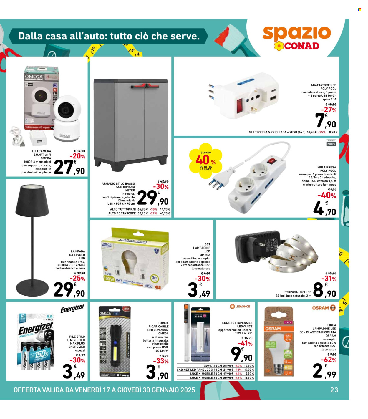 Volantino Spazio Conad - 17/1/2025 - 30/1/2025. Pagina 1