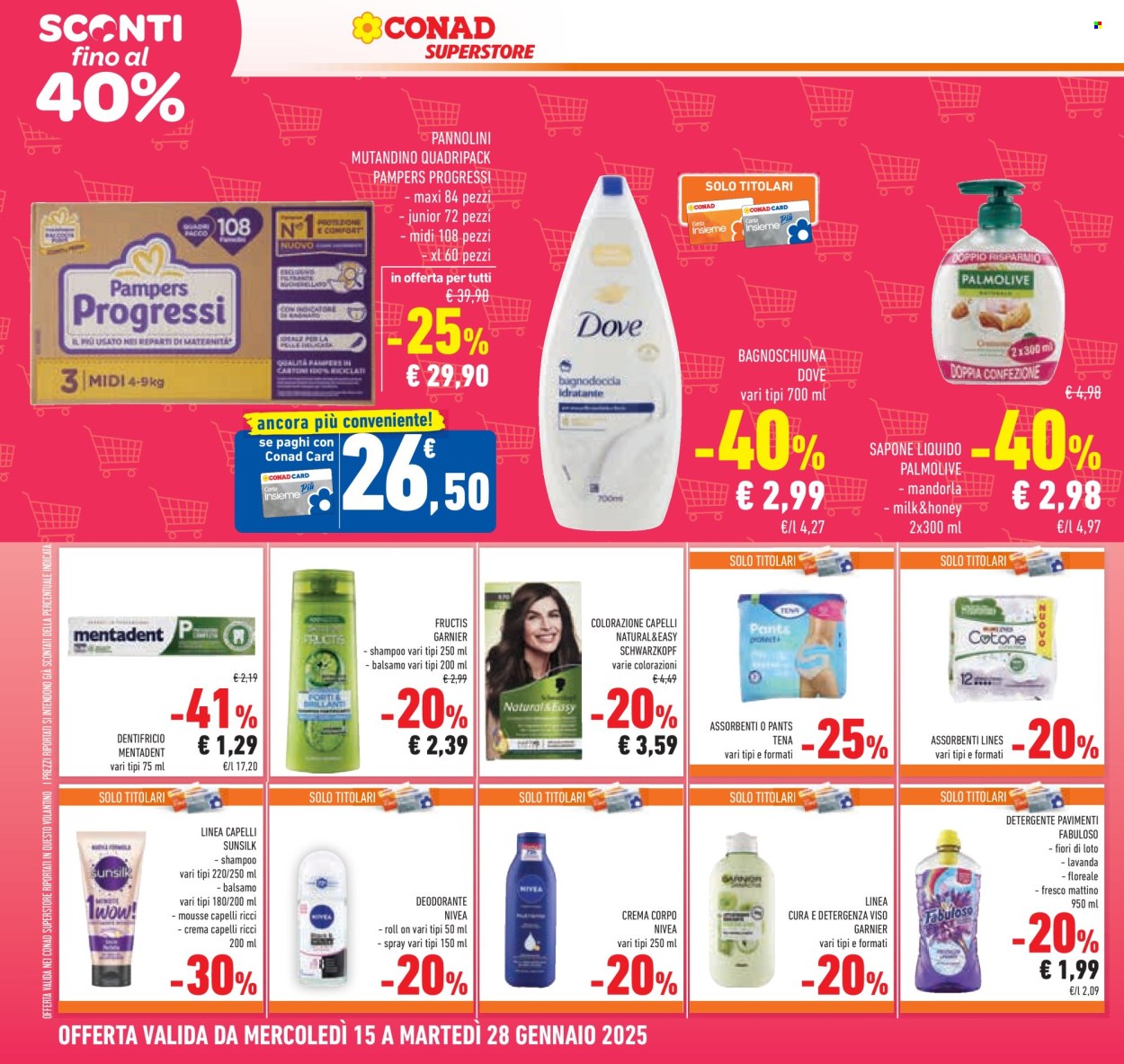 Volantino Conad Superstore - 15/1/2025 - 28/1/2025. Pagina 1