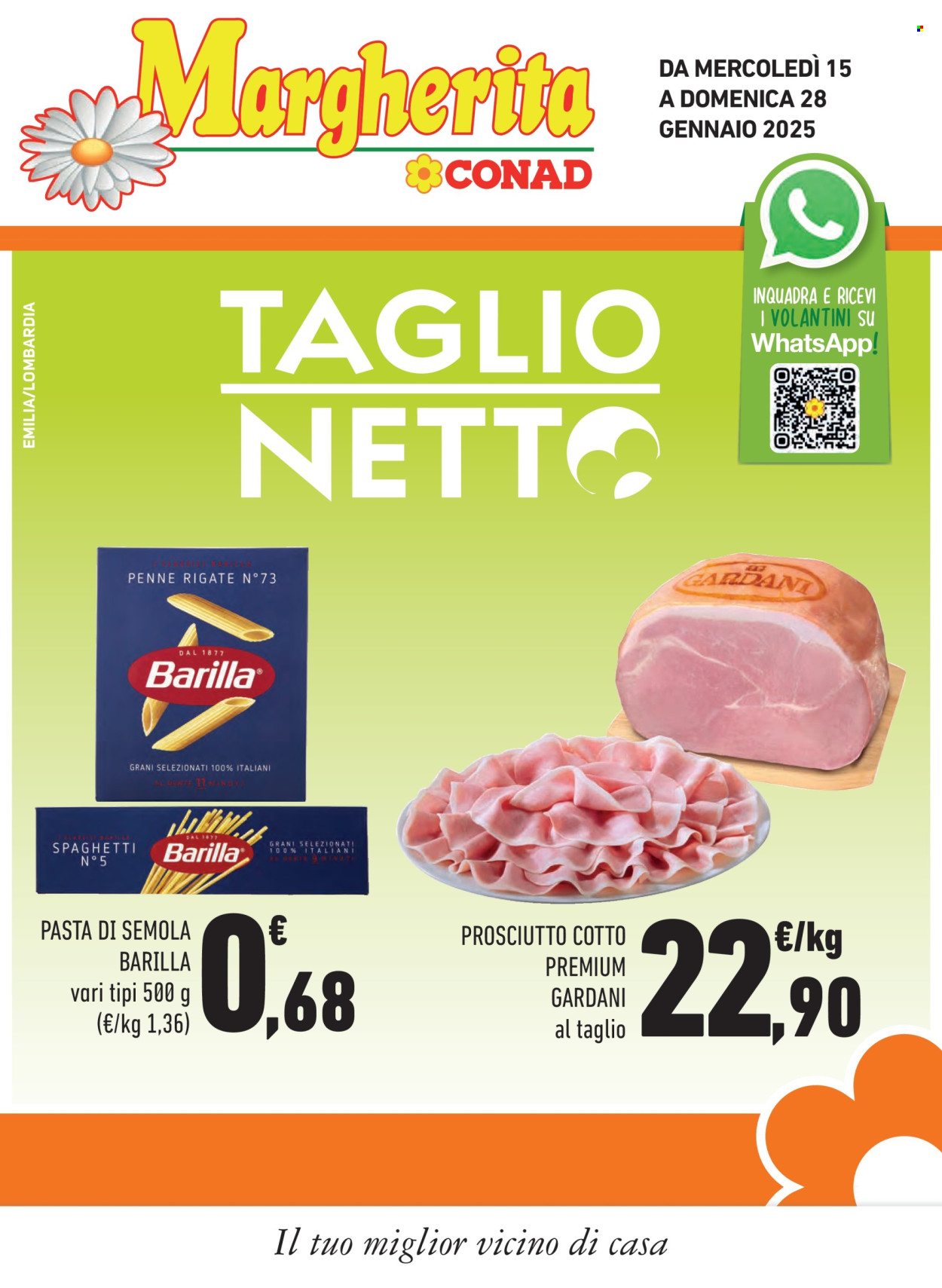 Volantino Margherita Conad - 15/1/2025 - 28/1/2025. Pagina 1