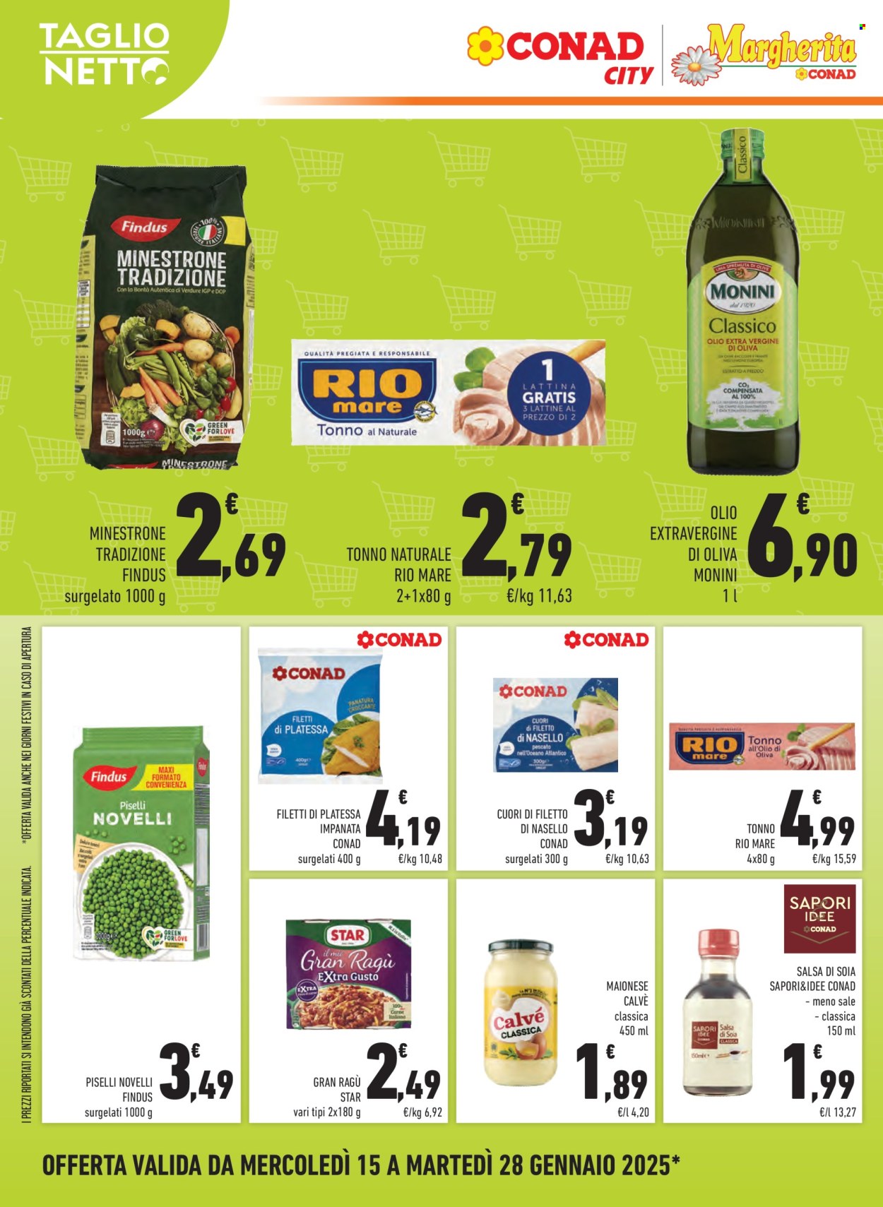 Volantino Margherita Conad - 15/1/2025 - 28/1/2025. Pagina 1