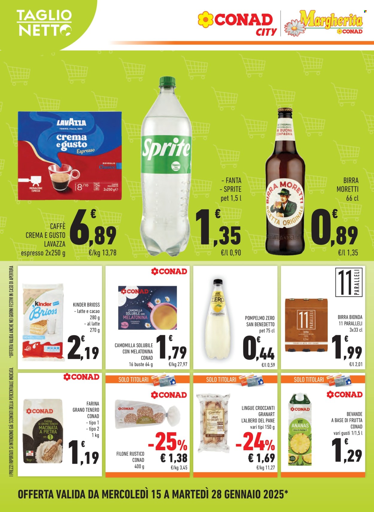 Volantino Margherita Conad - 15/1/2025 - 28/1/2025. Pagina 1