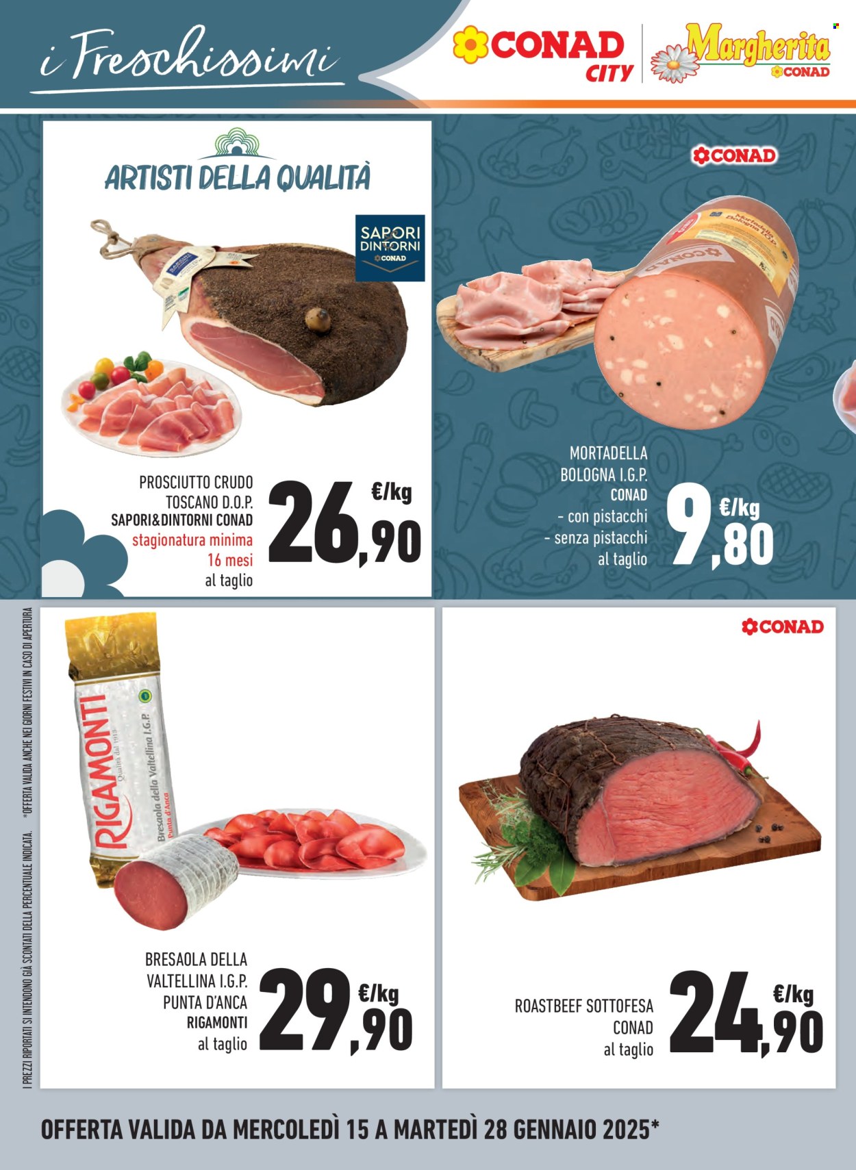 Volantino Margherita Conad - 15/1/2025 - 28/1/2025. Pagina 1