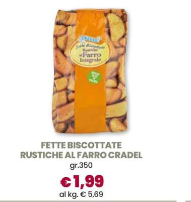 FETTE BISCOTTATE RUSTICHE AL FARRO CRADEL