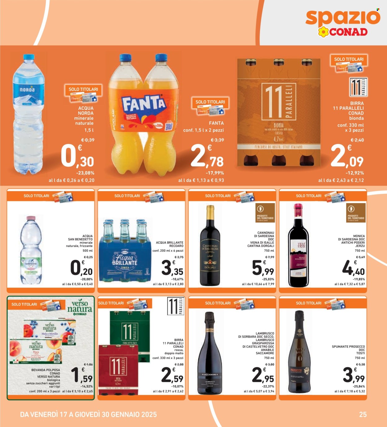 Volantino Spazio Conad - 17/1/2025 - 30/1/2025. Pagina 1