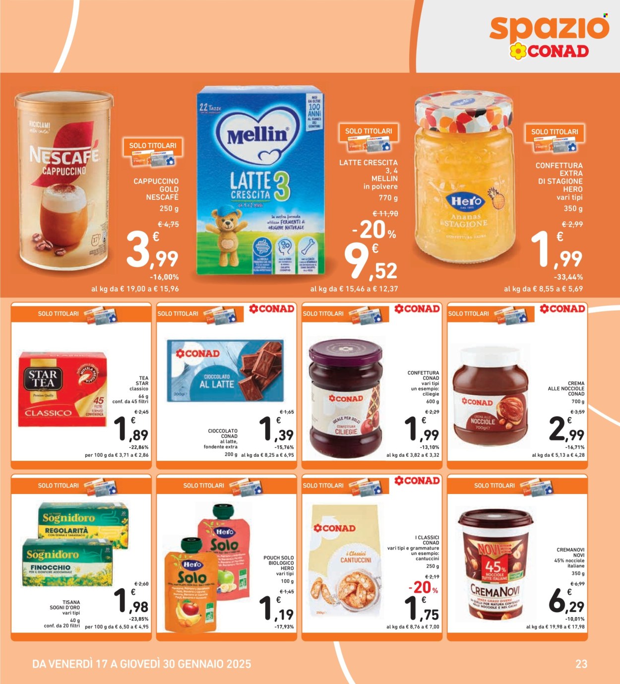 Volantino Spazio Conad - 17/1/2025 - 30/1/2025. Pagina 1